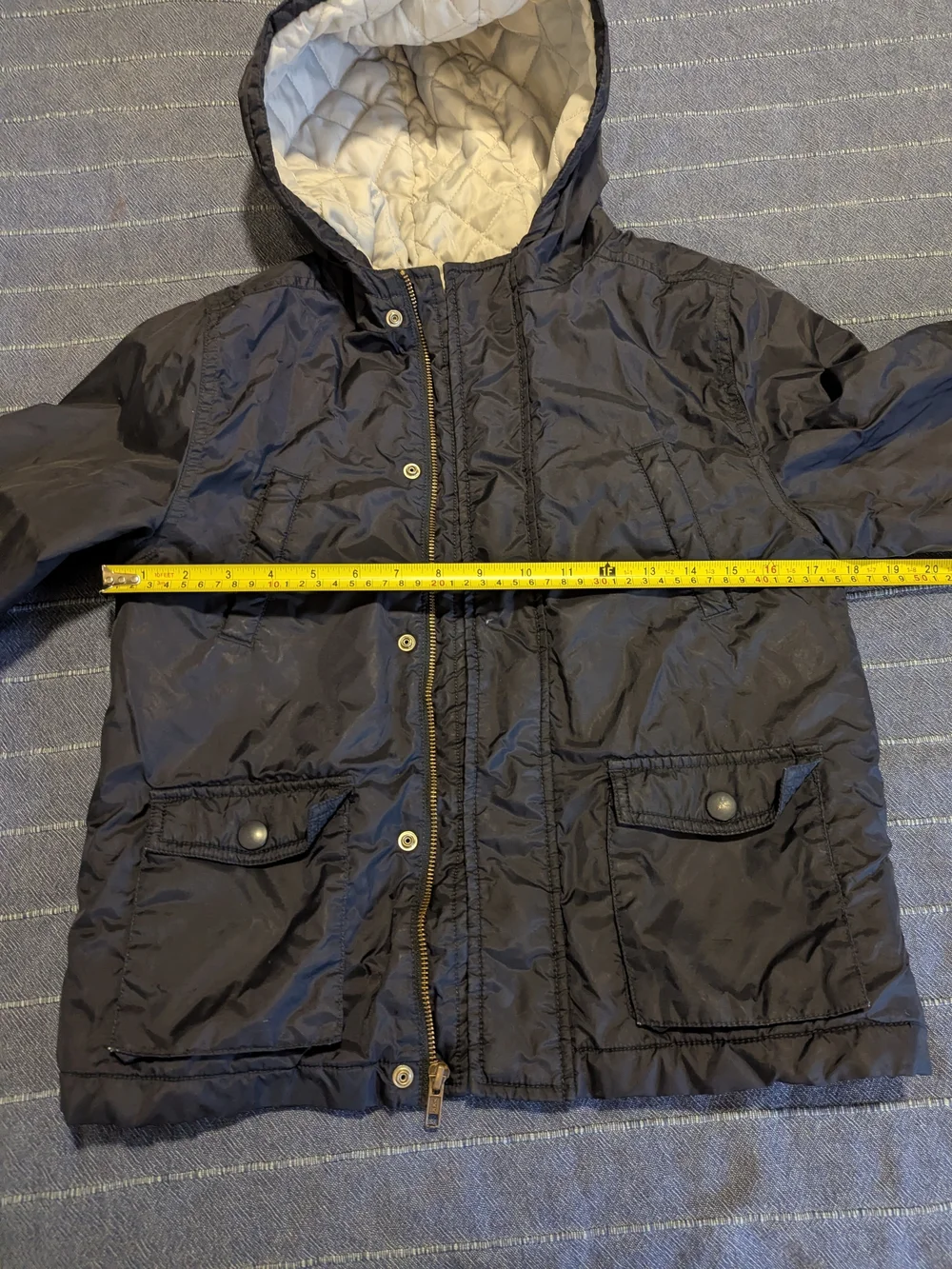 Gymboree Dark Navy Hooded Raincoat, 7y